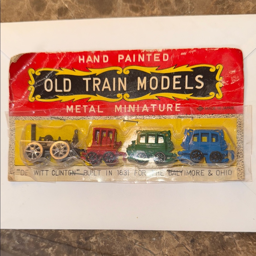 Hand Painted Old Train Models De Witt Clinton Metal Miniature Set - Picture 3 of 9